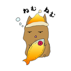 [LINEスタンプ] こげたねこ