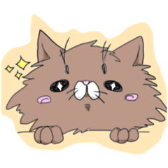 [LINEスタンプ] ゆるふわ毛長猫。