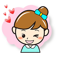[LINEスタンプ] 元気な女の子のカラフルスタンプ