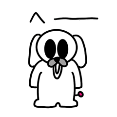 [LINEスタンプ] 白い犬吉