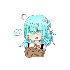 [LINEスタンプ] あほの青髪ちゃん