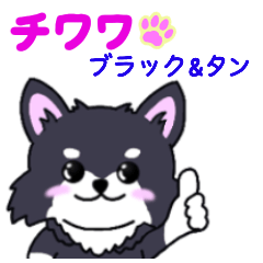 [LINEスタンプ] チワワ ブラックタンのスタンプです。