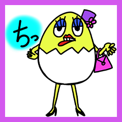 [LINEスタンプ] たまごマダム(日本語version)
