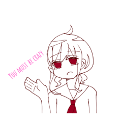 [LINEスタンプ] セーラー服の煽り手