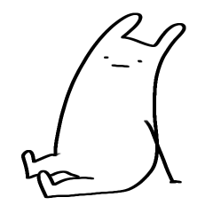[LINEスタンプ] うさぎに憧れた不思議な生き物。