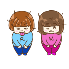 [LINEスタンプ] ウチの双子たち