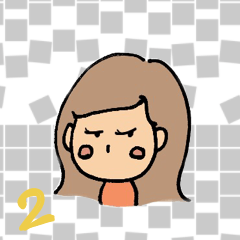 [LINEスタンプ] 絶妙な表情の女の子2