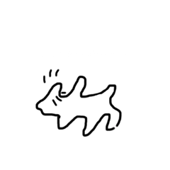 [LINEスタンプ] しろわんこぶし