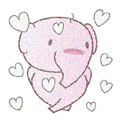 [LINEスタンプ] ピンクの象