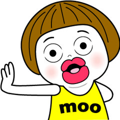 [LINEスタンプ] 毎日使えるスタンプ「赤い唇」moo M-25