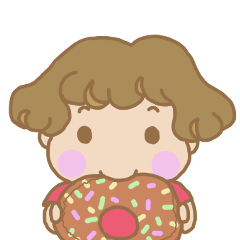 [LINEスタンプ] くせっ毛女の子
