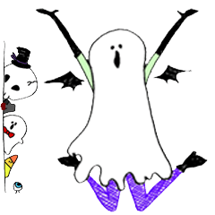 [LINEスタンプ] ハロウィンゴーストジェシー！
