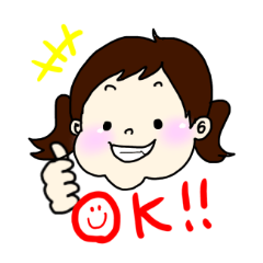 [LINEスタンプ] 娘ちゃんスタンプ（挨拶）