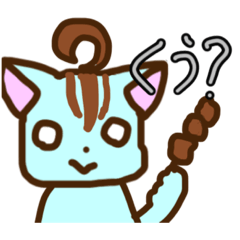 [LINEスタンプ] あほ毛の生えた猫(自分用)