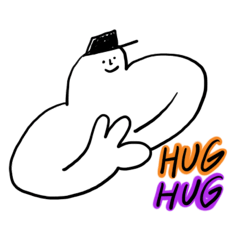 [LINEスタンプ] HUG HUG MAN スタンプの画像（メイン）