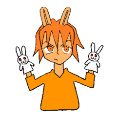 [LINEスタンプ] うさぎの耳をもつ男の子