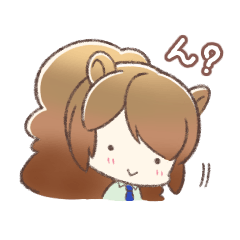 [LINEスタンプ] 森の動物×女の子
