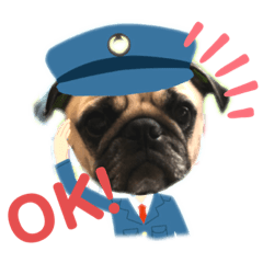 [LINEスタンプ] パグのぺったんスタンプ1