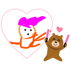 [LINEスタンプ] まきの＆かみくん