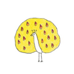 [LINEスタンプ] ハッピーでシンプルなくじゃくのあいさつ
