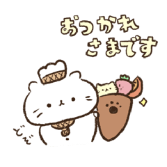 [LINEスタンプ] クレープ屋さんのにゃんこ