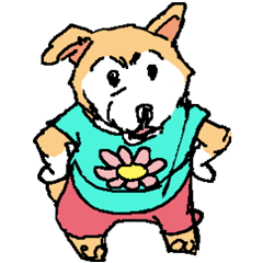 [LINEスタンプ] ミックス犬のタロウくん