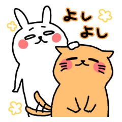 [LINEスタンプ] うさぎとねこの雑な敬語2