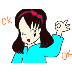 [LINEスタンプ] 女の子❗️