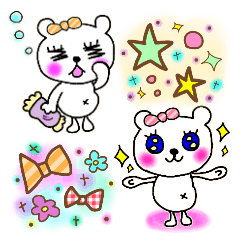 [LINEスタンプ] 白いクマちゃん