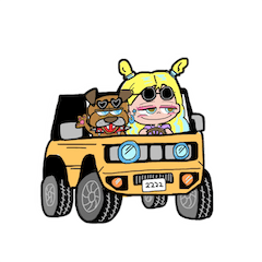 [LINEスタンプ] 女の子達とブルドッグ