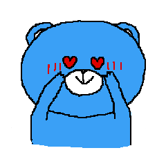 [LINEスタンプ] 青クマのスタンプ2-2