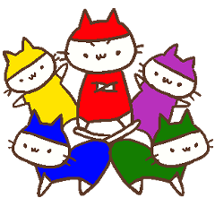 [LINEスタンプ] 猫戦隊！にゃーレンジャー！