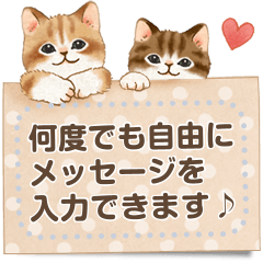 [LINEスタンプ] 猫たちのメッセージスタンプの画像（メイン）