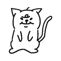 [LINEスタンプ] ブサ猫のちび。