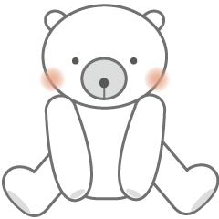 [LINEスタンプ] しろくま ぬいぐるみのくまぞう