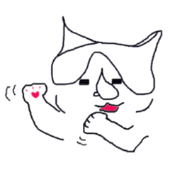 [LINEスタンプ] ハチワレ猫★cute