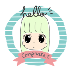 [LINEスタンプ] きゅん 女の子