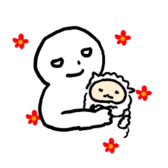 [LINEスタンプ] ウムとひつじ