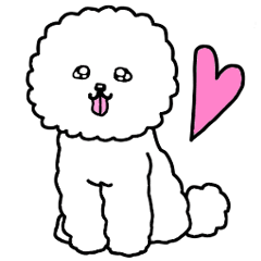 [LINEスタンプ] 犬種別ビションフリーゼ（英語Ver）