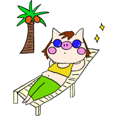 [LINEスタンプ] ベイブさんの夏