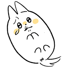 [LINEスタンプ] しろわんこもぐ丸