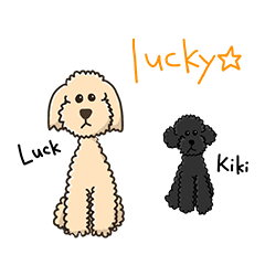 [LINEスタンプ] LuckとKiki 合わせてLucky！！の画像（メイン）