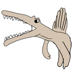 [LINEスタンプ] 恐竜シリーズ～スピノサウルス～