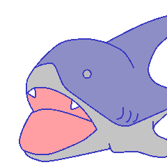 [LINEスタンプ] ★サメ蔵★ 口の大きなサメの画像（メイン）