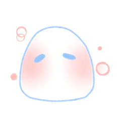 [LINEスタンプ] ふわもちおばけ