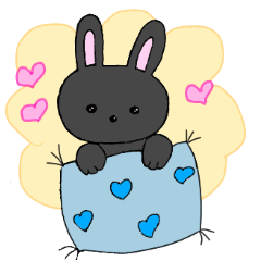 [LINEスタンプ] となりの家の黒うさぎ