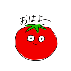 [LINEスタンプ] とにかく雑なスタンプ「トマトだけ」