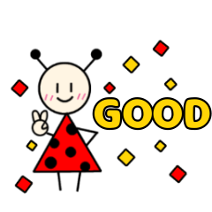 [LINEスタンプ] てんとうむしの、ひとこと英語！