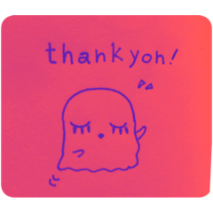 [LINEスタンプ] まつげおばけ(少しの英語)1