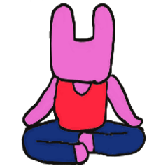 [LINEスタンプ] bunny's yoga 英語バージョン
